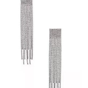 Lovers + Friends Silver Fringe Earrings